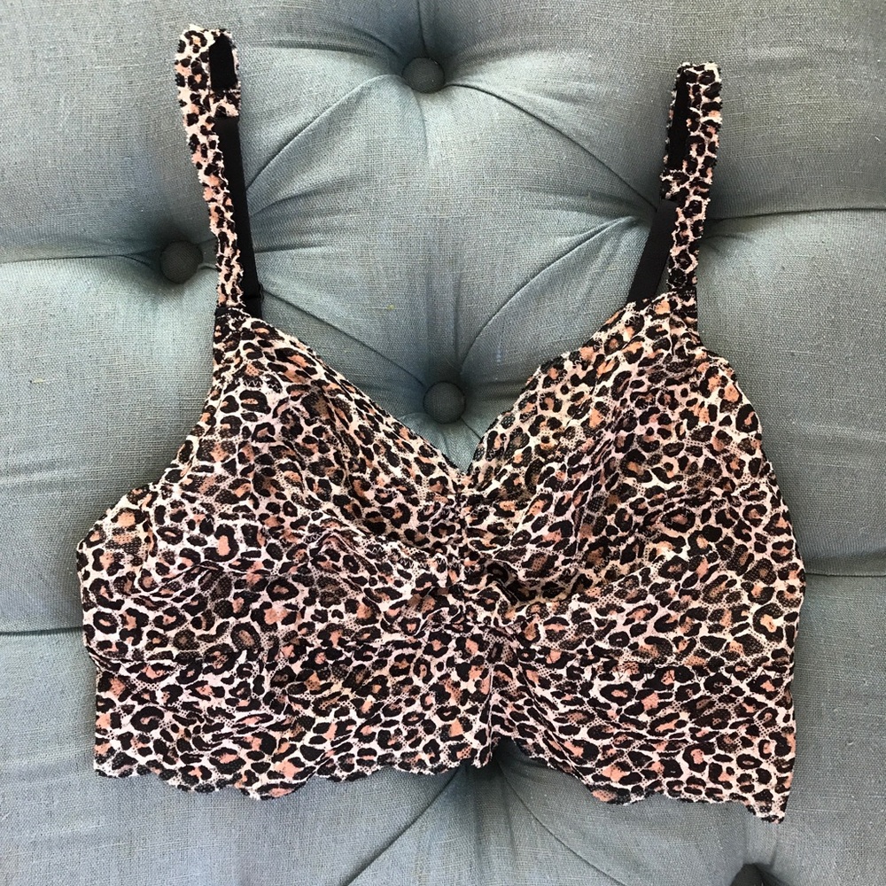 Victoria's Secret PINK Lace Crop Top Cami Cheetah